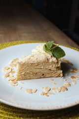 Cream slice or Napoleon cake dessert 