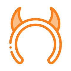 halloween horns icon vector. halloween horns sign. color symbol illustration