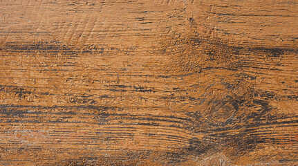 Texture of brown wood. Weathered wooden background with cracked old paint.
