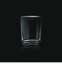 Empty drinking glass. Vector illustration