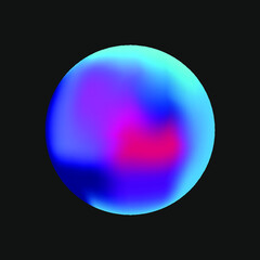 colorful gradient vector sphere on dark background for graphic design