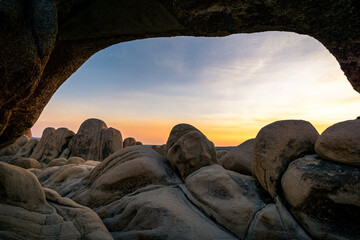 Framed Desert Sunset