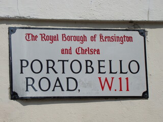 LONDON - PORTOBELLO ROAD SIGN.
