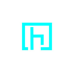 H logo vector illustrator. White background