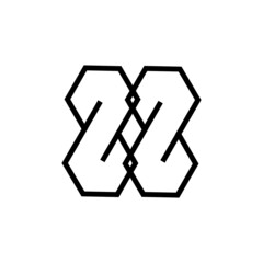 Number 22 logo templates. Black and white graphic number one logo templates, corporate identity. , vector illustrations isolated on white background.