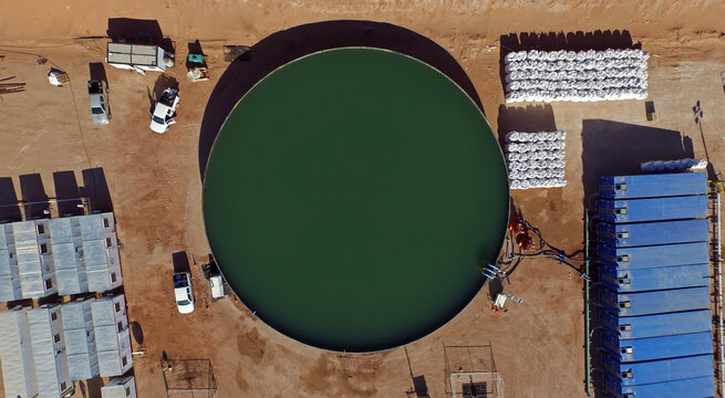 Vaca Muerta, Argentina, December 24, 2015: Water And Sand For Hydraulic Fracturing For Oil Extraction.(Fraking)