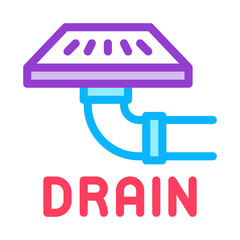 drain grate icon vector. drain grate sign. color symbol illustration