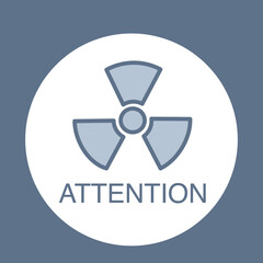 Radiation logo for medical subjects. Vector image