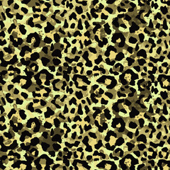 Full seamless leopard cheetah animal skin pattern. Design for textile fabric printing. Suitable for fashion use.