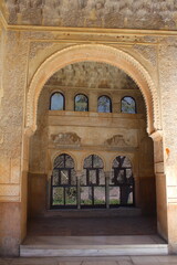 Obraz premium Close-up of the facade palace, Alhambra, Granada, Andalusia, Spain.