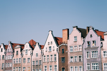 Medieval old houses in Gdansk, Poland