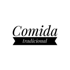 ''Comida tradicional'' cartel vectorial para restaurante de comida típica/tradicional
