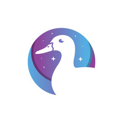 Fototapeta na wymiar duck animal modern logo