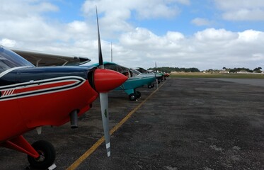 Fototapeta premium airplane in line
