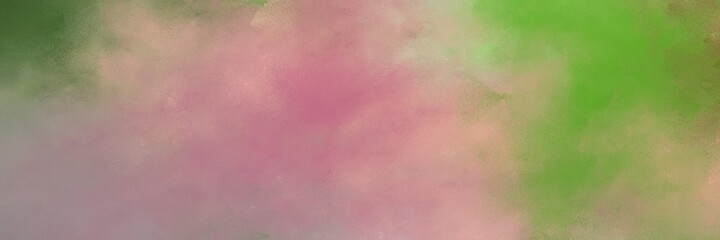 awesome rosy brown, olive drab and dark olive green colored vintage abstract painted background with space for text or image. can be used as header or banner