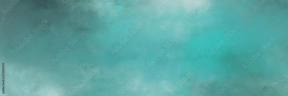 Aufkleber awesome abstract painting background graphic with cadet blue, pastel blue and dark slate gray colors and space for text or image. can be used as horizontal background graphic