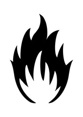 gz877 GrafikZeichnung - fire / flame icon. - bonfire design - flammable simple black template / logo - xxl g9854
