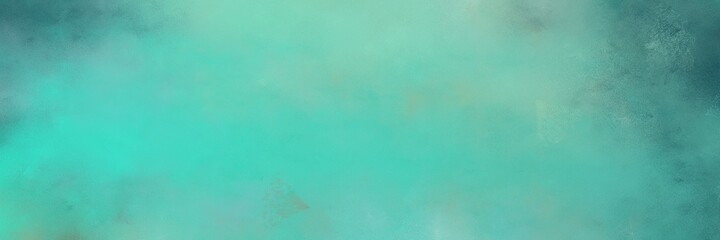 beautiful old color brushed vintage texture with medium aqua marine and teal blue colors. distressed old textured background with space for text or image. can be used as header or banner