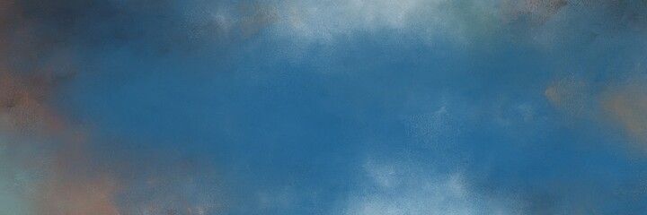 beautiful vintage abstract painted background with teal blue and dark gray colors and space for text or image. can be used as horizontal background graphic