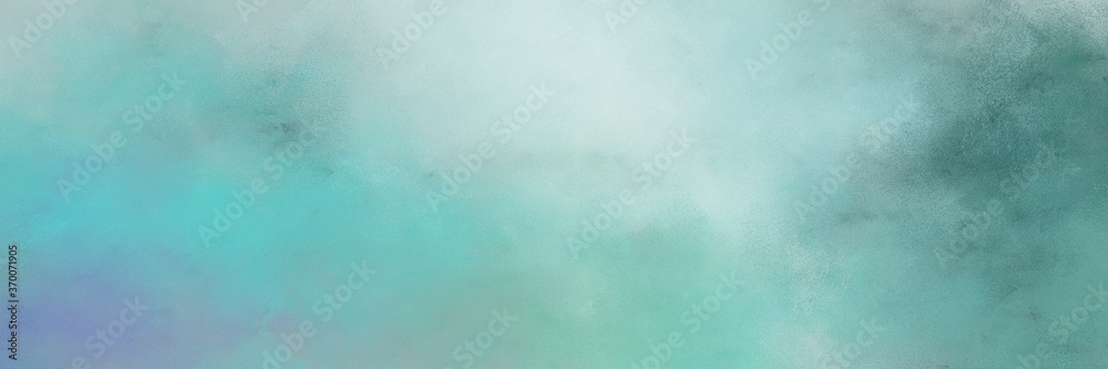 Aufkleber awesome abstract painting background graphic with medium aqua marine, powder blue and teal blue colo