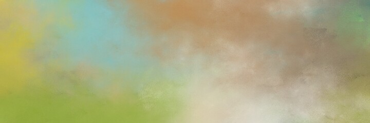 amazing abstract painting background graphic with dark khaki, yellow green and silver colors and space for text or image. can be used as horizontal background texture