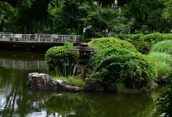 Fototapeta na wymiar The Kensei Memorial Park in Tokyo Japan