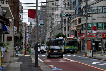 Naklejka premium The Tokyo cityscape after the lockdown in Tokyo Japan 2020