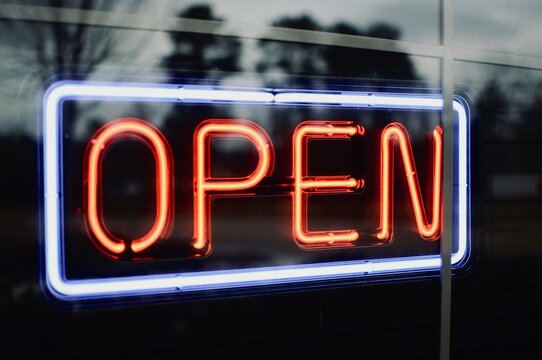 open sign