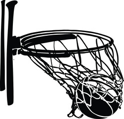 vector illustration of a basketball ball