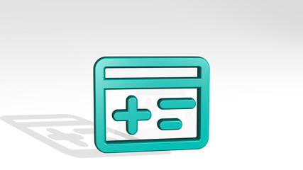 Obraz premium INSURANCE CARD stand with shadow. 3D illustration of metallic sculpture over a white background with mild texture. concept and business