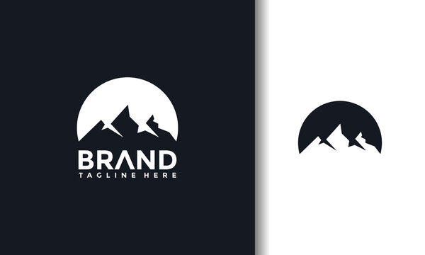 simple mountain silhouette logo