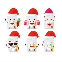 Santa Claus emoticons with award diploma cartoon character