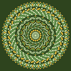 Mandala pattern color Stencil doodles sketch good mood - 370085140
