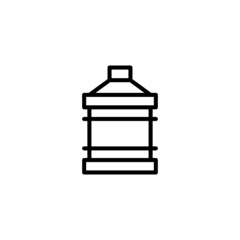 Water gallon icon  in black line style icon, style isolated on white background