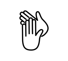 Applause icon vector flat style illustration