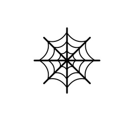 Spider web icon vector logo design template