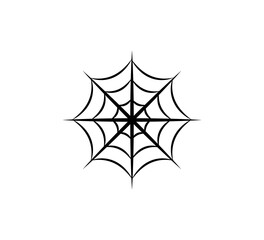 Spider web icon vector logo design template