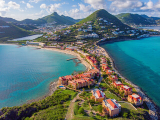 The caribbean island of St. Maarten . - obrazy, fototapety, plakaty
