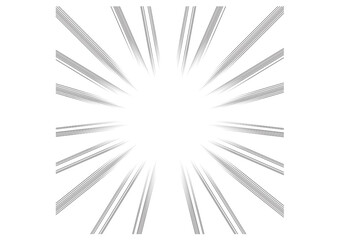 Comic and manga books speed lines background. explosion background. Black and white vector illustration