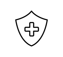 Obraz premium Medical shield icon vector logo design template