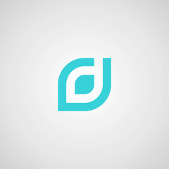 Obraz premium Modern Clean Logo Letter D Negative Space Vector Design for Brand Identity 