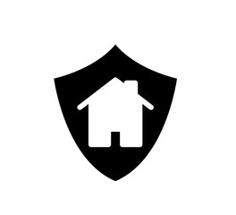 Obraz premium Shield home icon vector logo design template
