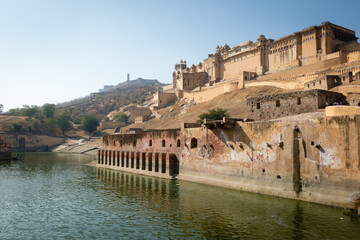 Exterior of Amber Fort in Jaipur, India