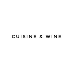 ''Cuisine & wine'' sign vector for menu design