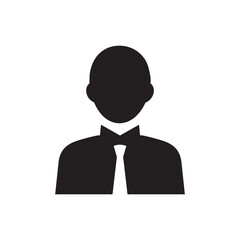 Man avatar icon black vector illustration