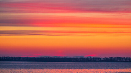 Summer sunset on Lake Baikal