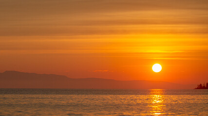 Summer sunset on Lake Baikal