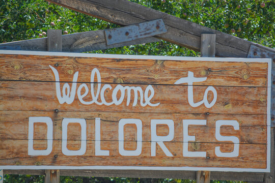 Welcome to Dolores Sign in San Juan National Forest, Colorado