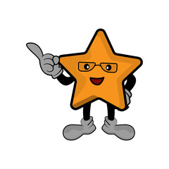 Character cartoon star. Design template vector