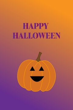 Halloween background with pumpkin. Vector illustration.